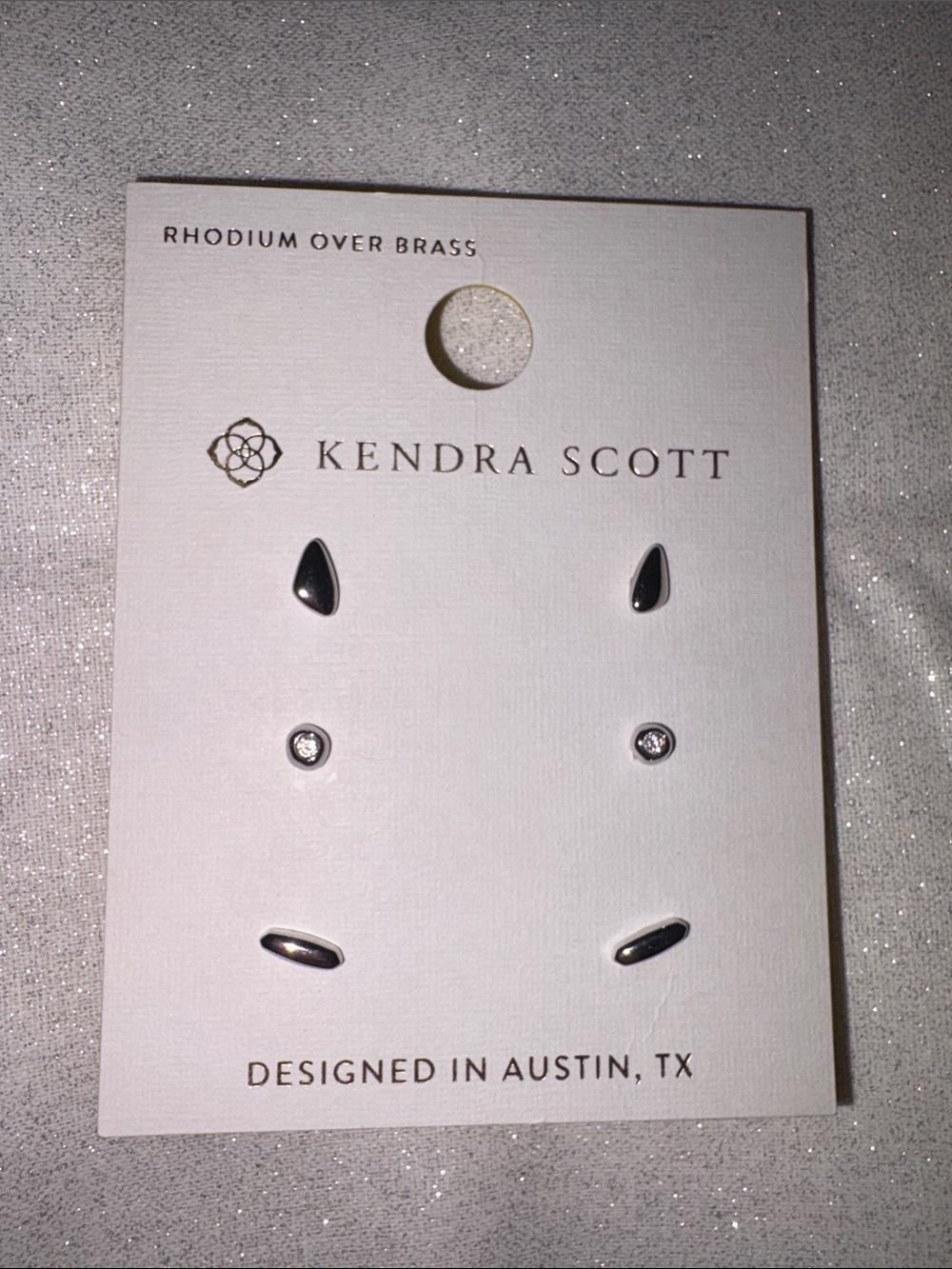 Kendra Scott Silver Three-Style Stud Earring Set